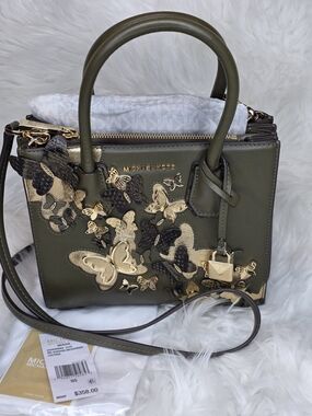 MICHAEL MICHAEL KORS Mercer  Butterfly Appliqué SatchelCrossbody NWT Retail $358